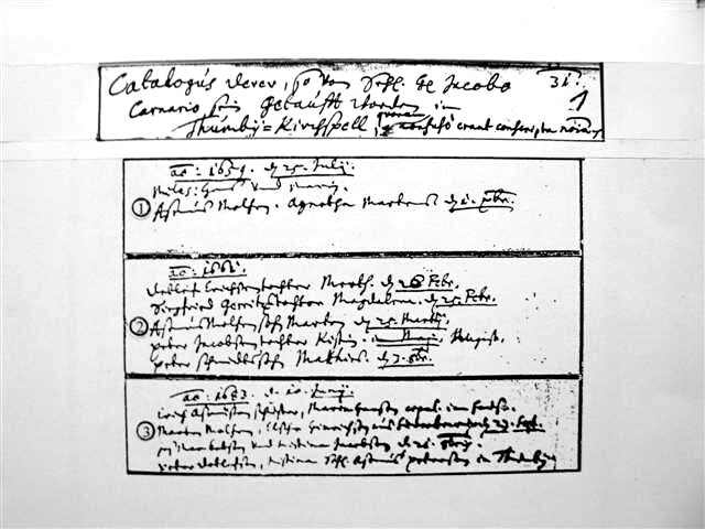 Kirchenbucheintrag klein